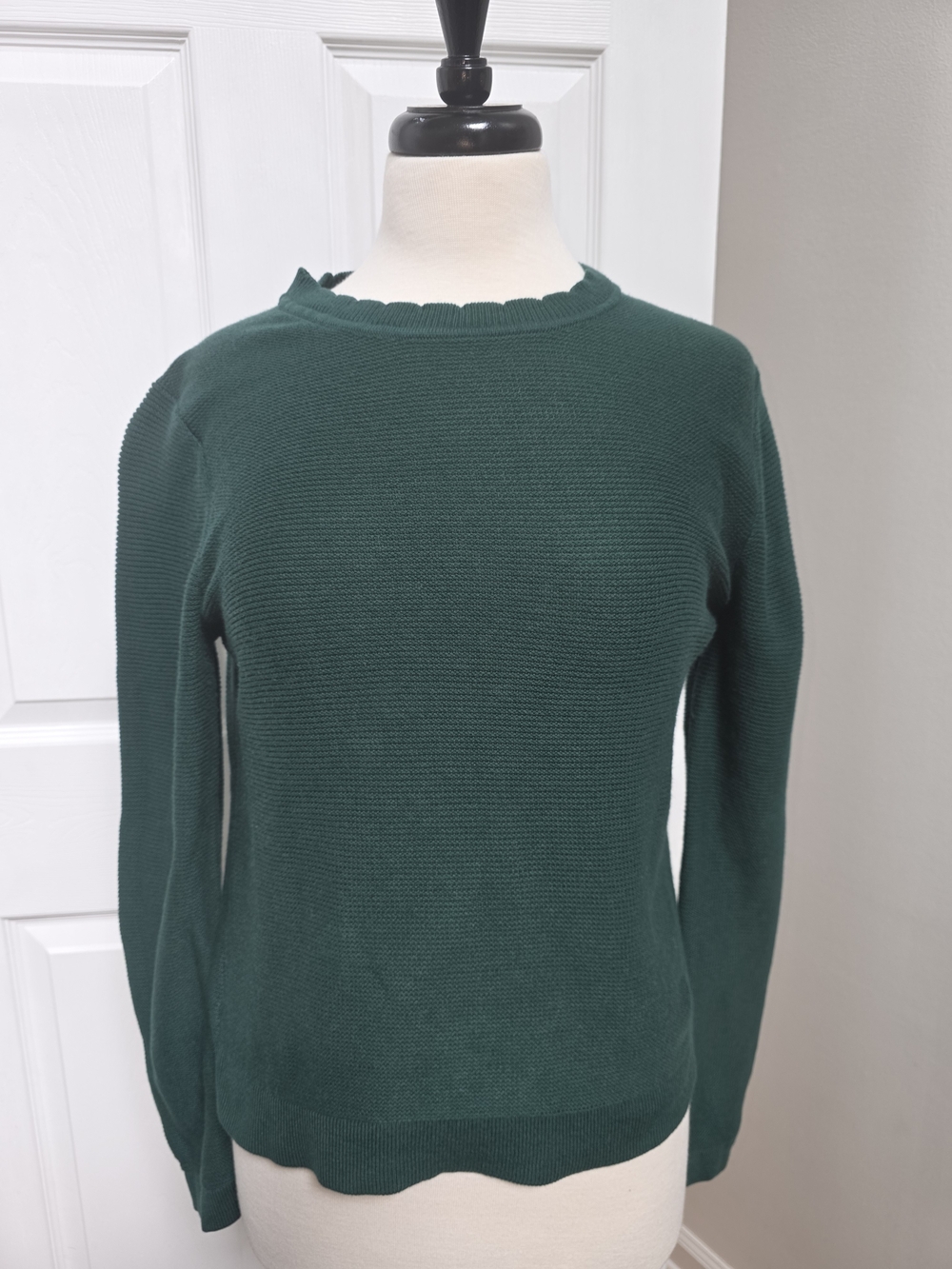 J. Crew Factory Dark Green Crewneck Sweater